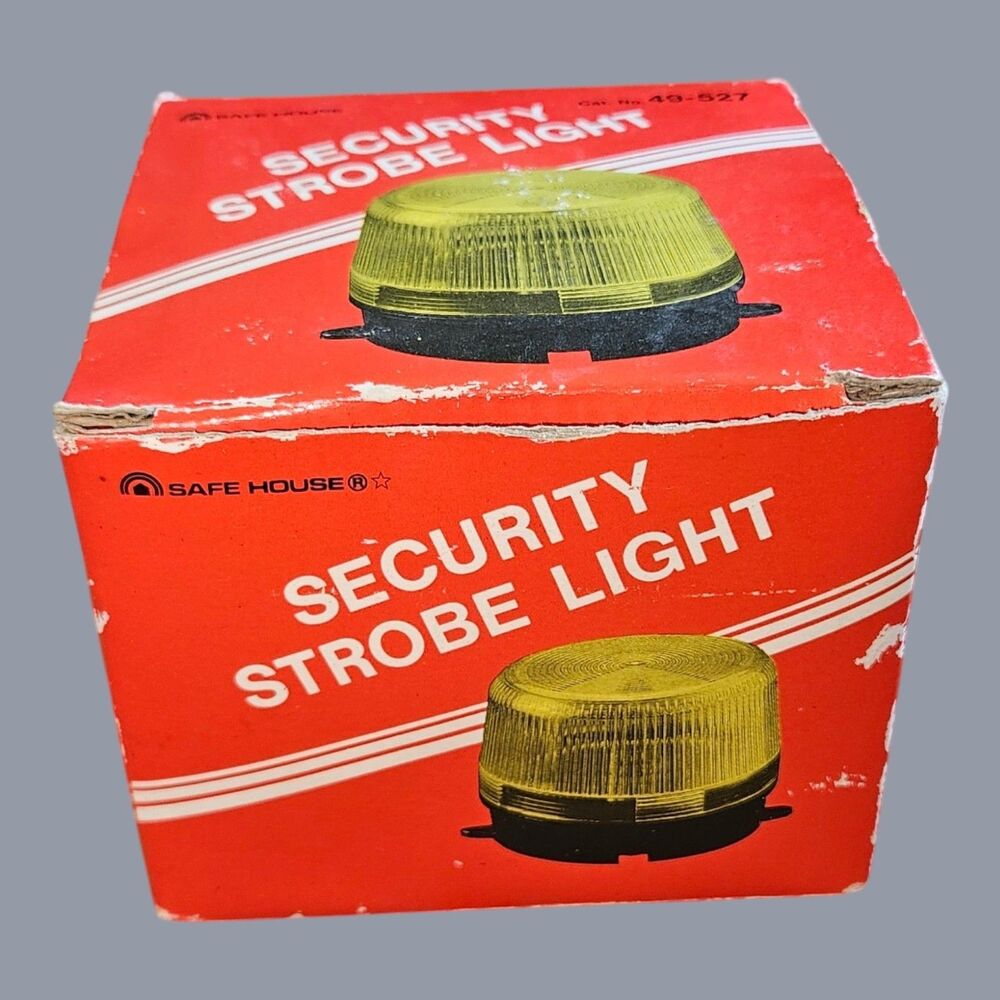 Vintage Radio Shack Security Strobe Light Safe House 49-527 NOS